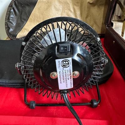 BRIEFCASE, BINOCULARS, CD HOLDER BOOK, PERSONAL FAN AND MORE