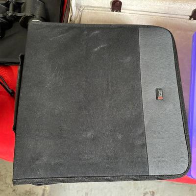 BRIEFCASE, BINOCULARS, CD HOLDER BOOK, PERSONAL FAN AND MORE