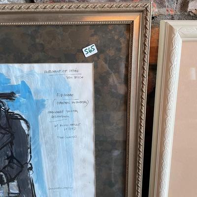 Vintage Frames Fashion Article and Signed "Merchant Of Venice" Prints
