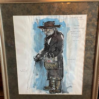 Vintage Frames Fashion Article and Signed "Merchant Of Venice" Prints