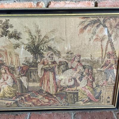 Vintage Belgium Tapestry. Middle Eastern Street