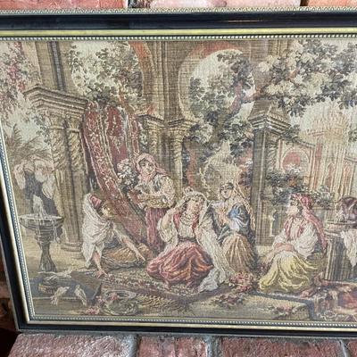 Vintage Belgium Tapestry. Middle Eastern Street