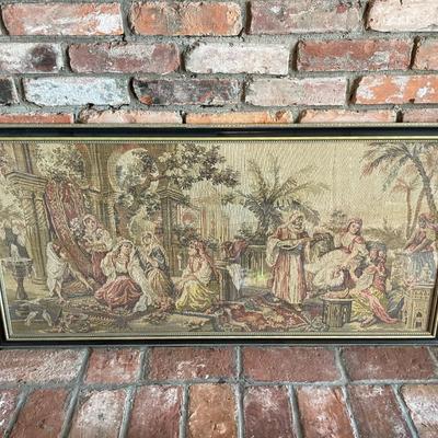 Vintage Belgium Tapestry. Middle Eastern Street