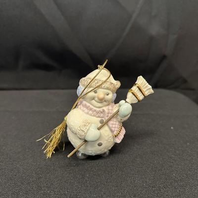 Snowman w/ Broom Ornament