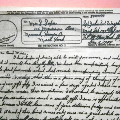 1944 WWII V-Mail