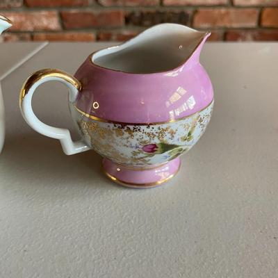 Vintage Pottery Creamers and Sugar Bowl