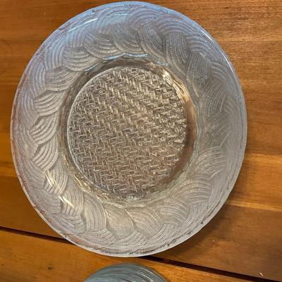 Vintage clear Class / Crystal Plates