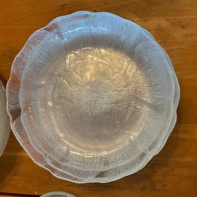 Vintage clear Class / Crystal Plates