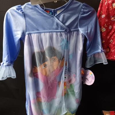 DORA THE EXPLORER NEW COSTUME WITH TIARA AND PJ TOP PLUS SESAME STREET 2 PC PAJAMAS