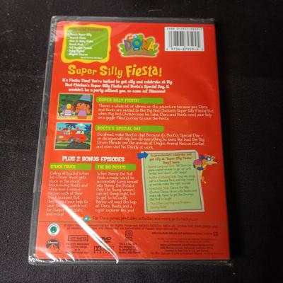 DORA THE EXPLORER TIN SECTIONED BOX AND NEW DVD MOVIE