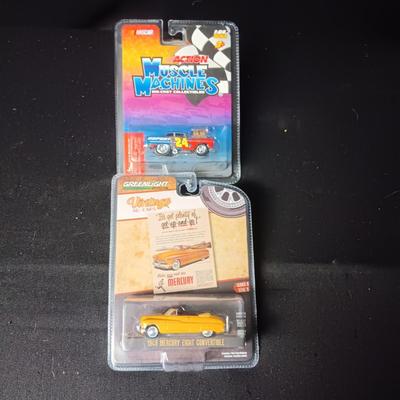 NEW GREENLIGHT '49 MERCURY EIGHT CONVERTIBLE & NASCAR MUSCLE MACHINES