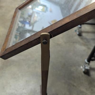 Vintage Mirror On Wooden Stand