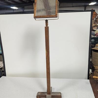 Vintage Mirror On Wooden Stand