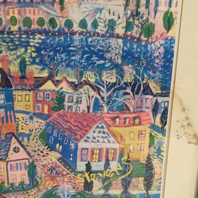 Framed Painting Signed & Number Guys Stevens