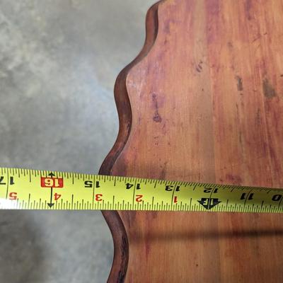 Wooden Pie Crust Design Tilt-Top Table