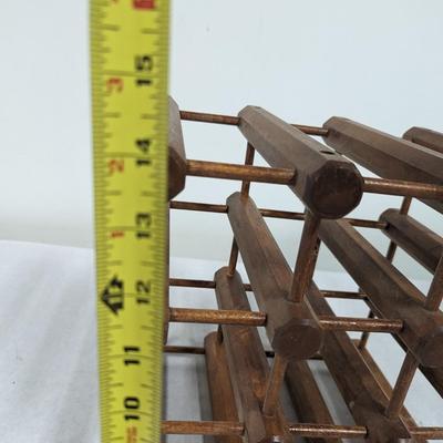 Vintage Wooden Wine Rack 12 Bottles