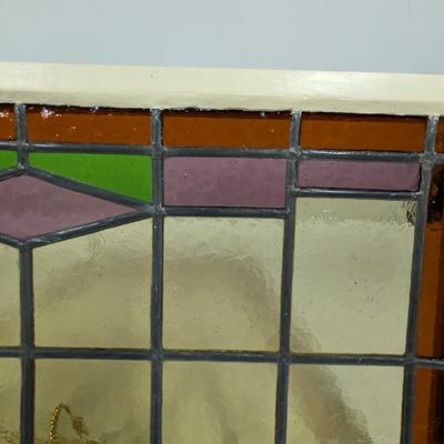 Vintage Stained Glass Window Pane