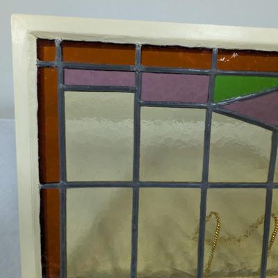 Vintage Stained Glass Window Pane