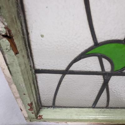 Vintage Stained Glass Window Pane