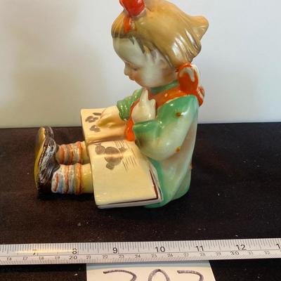 Vintage Gold Castle Girl with Book