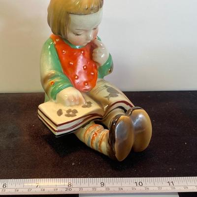 Vintage Gold Castle Girl with Book