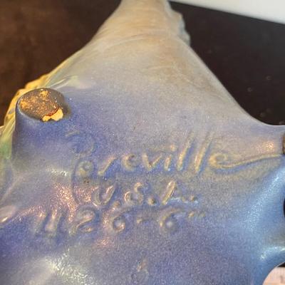 Vintage Roseville Fox Glove Conch Shell