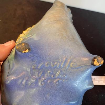 Vintage Roseville Fox Glove Conch Shell