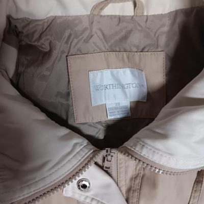 LADIES WORTHINGTON COAT W/HOOD (2X), 2 LONDON FOG JACKETS (L & XL)