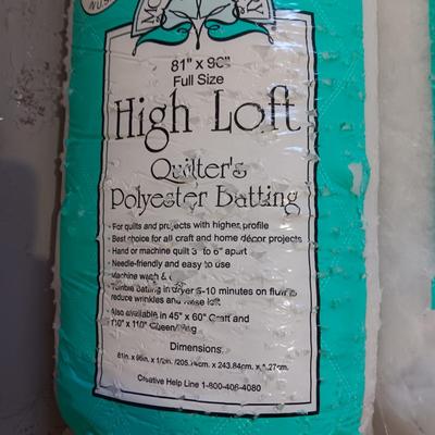 HIGH LOFT QUILTER'S POLYESTER BATTING