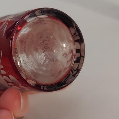 Red Glass Decanter with Glasses (DR-BBL)