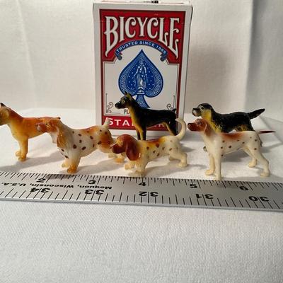 Lot of 6 vintage plastic dogs