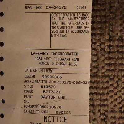 La-Z-Boy Tan Fabric Rocker/Recliner (BDF-JS)
