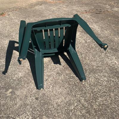 Adams Chaise Lounge & Cushion with Green Patio Chair (BDF-JS)