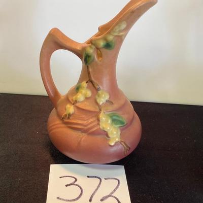 Vintage Roseville Snowberry Pink Ewer