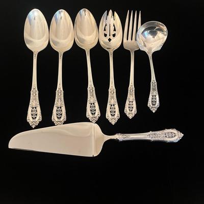 Wallace ‘Rose Point’ Sterling Flatware Set (B4-MG)