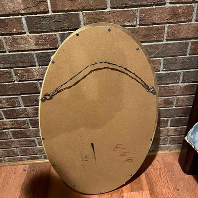 Wood Framed Oval Mirror (BB-MG)