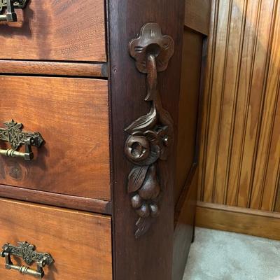 Vtg Solid Wood Mahogany Chest ~ *Read Details
