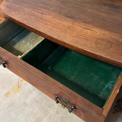 Vtg Solid Wood Mahogany Chest ~ *Read Details