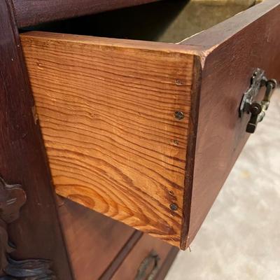 Vtg Solid Wood Mahogany Chest ~ *Read Details