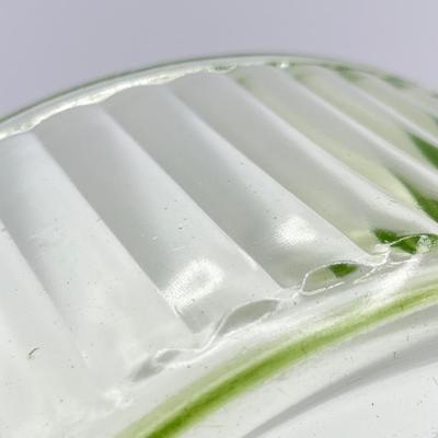 Single (1) ~ Vtg. Oval Uranium Glass Ribbed Bowl