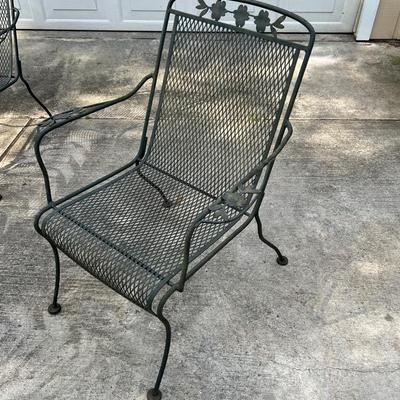 Outdoor Metal Patio Table & Four (4) Chairs Set