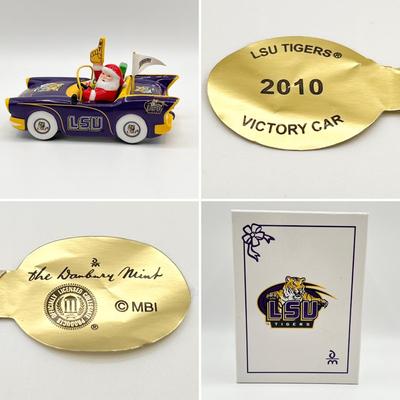THE DANBURY MINT ~ LSU ~ Set Of Six (6) Ceramic Collectable Ornaments