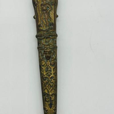 Antique Ornate Brass Scissors
