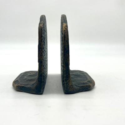 Vintage Cast Iron "End of the Trail" Indian on Horse Bookends - Set of 2