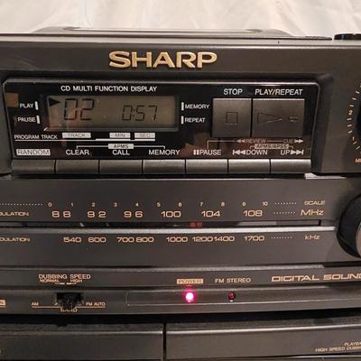 Sharp Radio/CD/Cassette Player w/Two Speakers & More. (BDF-JS)