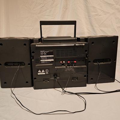Sharp Radio/CD/Cassette Player w/Two Speakers & More. (BDF-JS)