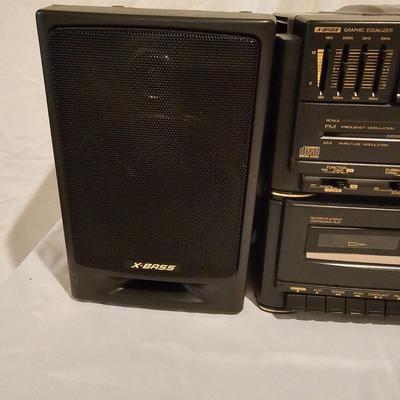 Sharp Radio/CD/Cassette Player w/Two Speakers & More. (BDF-JS)