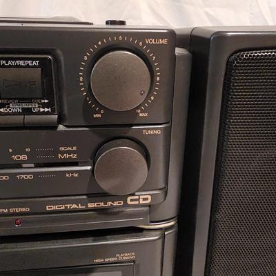 Sharp Radio/CD/Cassette Player w/Two Speakers & More. (BDF-JS)