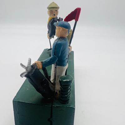 Vintage Cast Iron Birdie Putt Mechanical Coin Bank