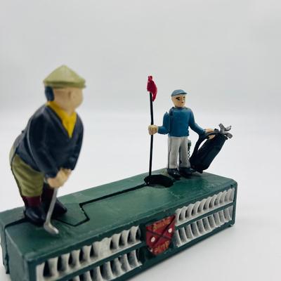 Vintage Cast Iron Birdie Putt Mechanical Coin Bank